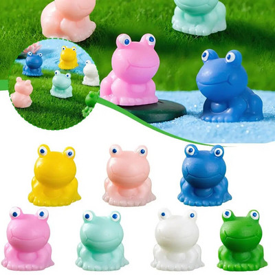 50 бр. Mini Frog Garden Decor Фигурки на зелена жаба Миниатюрен домашен декор Малки пластмасови жабки Fairy Garden Decor