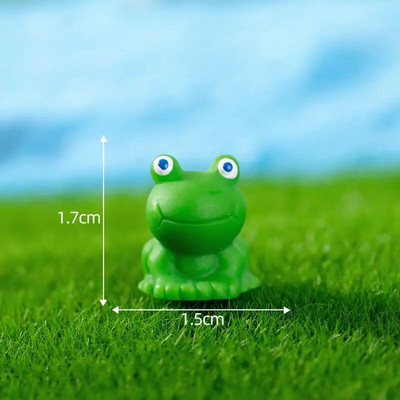50 kom Mini žaba vrtni dekor Zelene figurice žabe Minijaturni kućni dekor Sićušne plastične žabe vilinski vrtni dekor