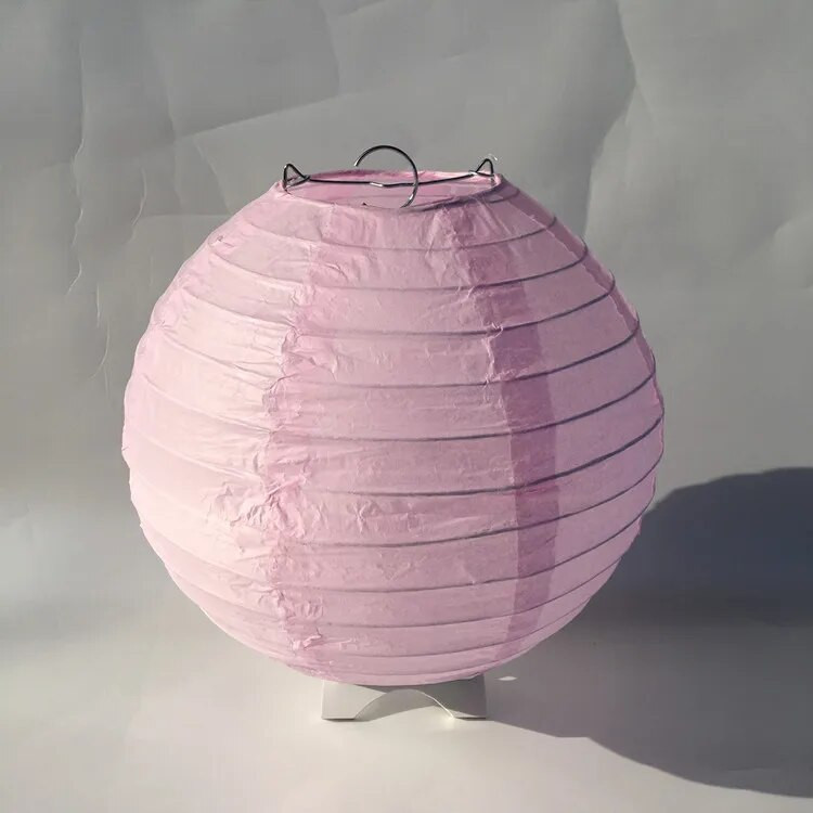 Heleroosa 10/15/20/25/30/35/40cm Hiina paberist laternad ümmargused paberist kuullambid DIY pulmade jõulupeo lampide kaunistus