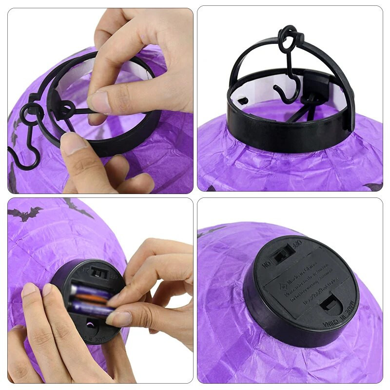 LED Halloween papirna bundeva, viseća svjetiljka, oprema za dječje rođendane, noć vještica, dekoracija doma, lampa, lampa, rekviziti