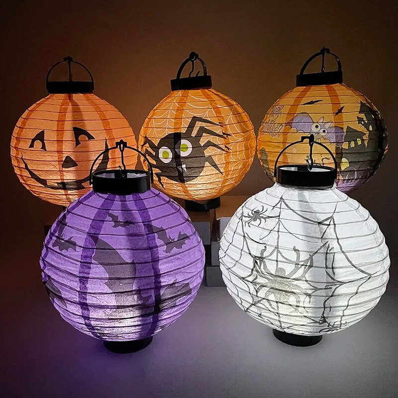 LED Halloween papirna bundeva, viseća svjetiljka, oprema za dječje rođendane, noć vještica, dekoracija doma, lampa, lampa, rekviziti