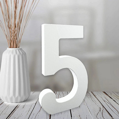 8 cm/3,15 hüvelykes fabetűs dekoráció fehér fabetűkkel és számokkal Otthoni esküvői dekoráció barkácsolás, személyre szabott névtervezés