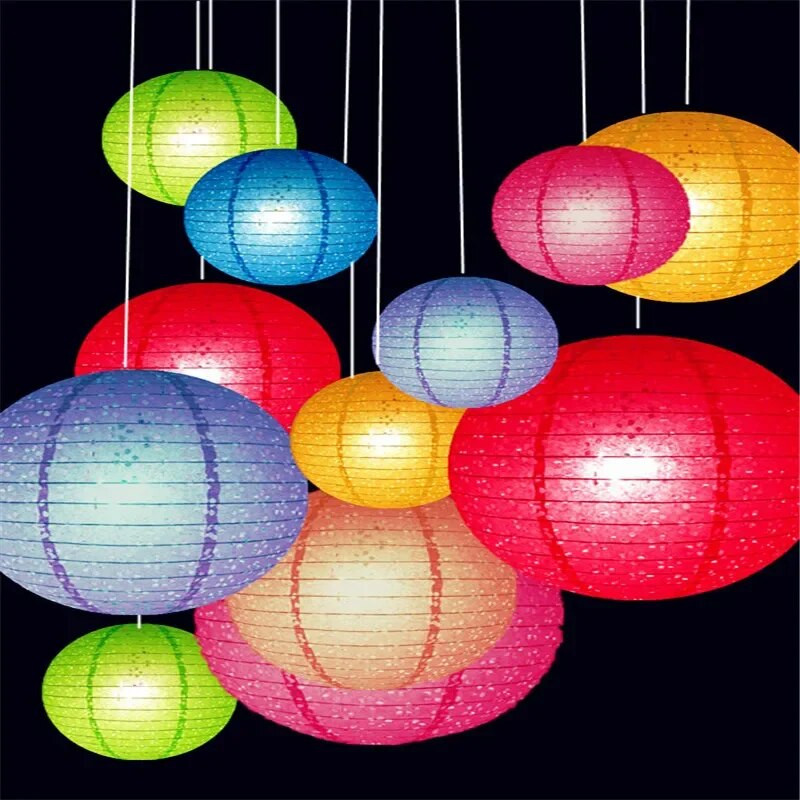 1PC 16``40CM kineski šareni okrugli šuplji papirnati lampion kućna rođendanska zabava Svadbena zabava Dekoracija događaja DIY Lampion lampion