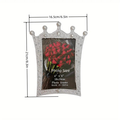 1kom 5x7 uokvireni stolni zaslon s dijamantskim ukrasima posut biserima za vjenčanice, vjenčanja, Majčin dan i Valentinovo