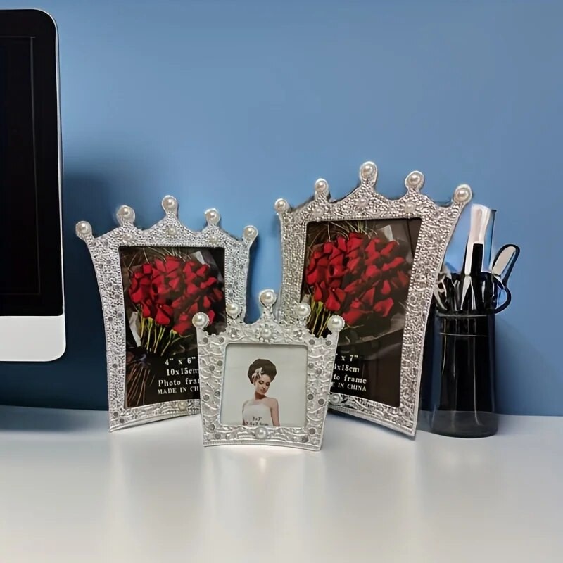 1kom 5x7 uokvireni stolni zaslon s dijamantskim ukrasima posut biserima za vjenčanice, vjenčanja, Majčin dan i Valentinovo