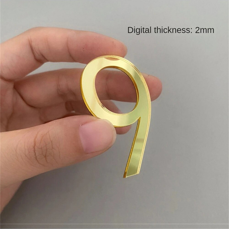 Numerio lentelė Lipni durų plokštė akrilas 3D skaitmuo Vartų skaitmenys Dekoratyviniai lipdukai Etiketė Viešbutis namų aksesuarams