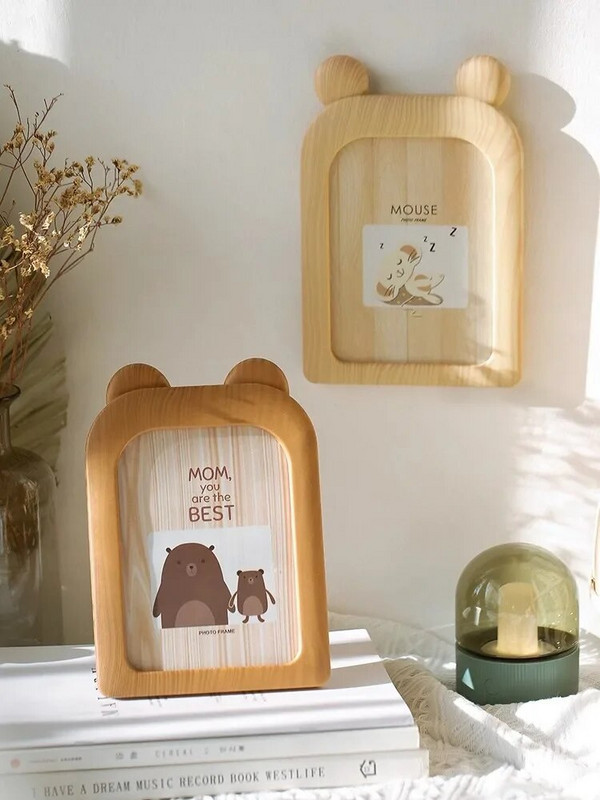 Okvir za fotografije 5x7 Okvir za fotografije za zidne i stolne zaslone Plasticwood Look Crtani kućni dekor