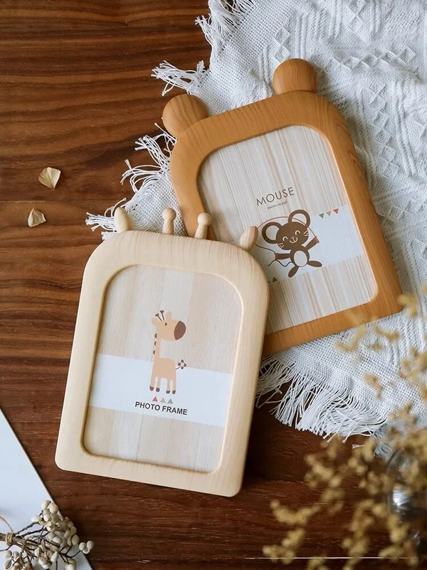 Okvir za fotografije 5x7 Okvir za fotografije za zidne i stolne zaslone Plasticwood Look Crtani kućni dekor