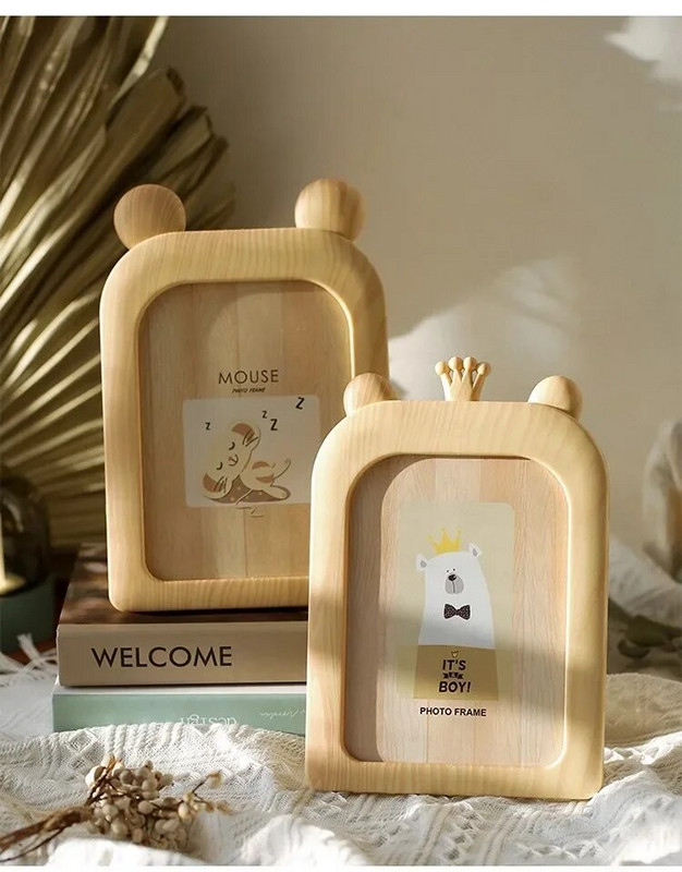 Okvir za fotografije 5x7 Okvir za fotografije za zidne i stolne zaslone Plasticwood Look Crtani kućni dekor