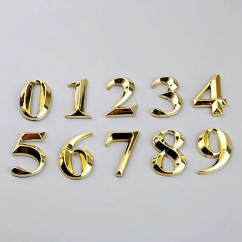 Αυτοκόλλητα τρισδιάστατα αυτοκόλλητα αριθμών για το σπίτι Διαμέρισμα Ντουλάπι Τραπέζι Γραμματοκιβώτιο Εξωτερική πόρτα Αριθμοί δωματίου Σπίτι πινακίδα 5cm