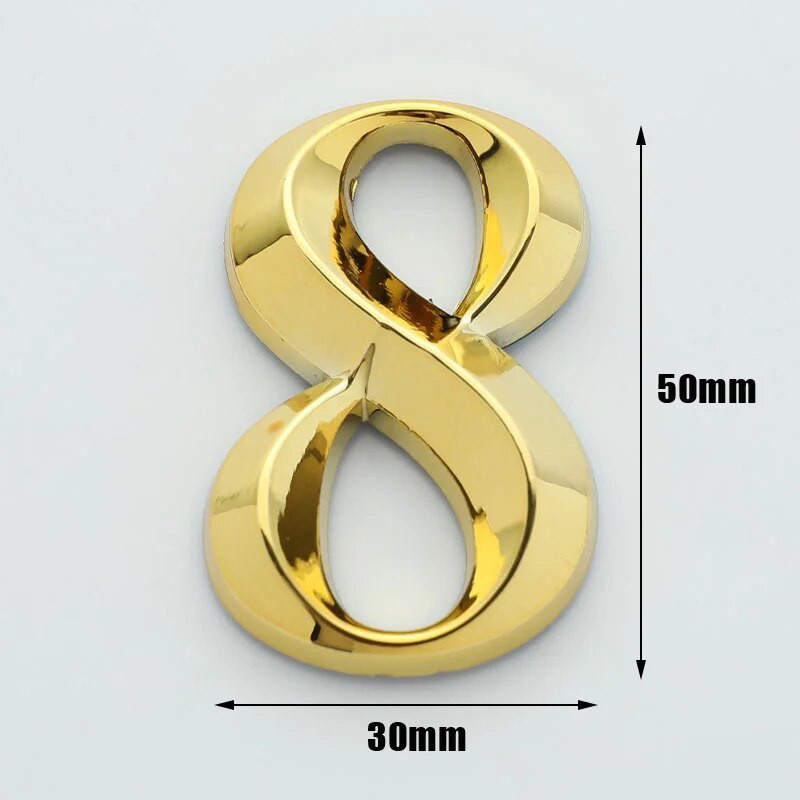 Isekleepuvad 3D numbrikleebised kodukorteri kapi lauale postkasti välisukse numbrid ruumi maja numbrimärgi silt 5 cm
