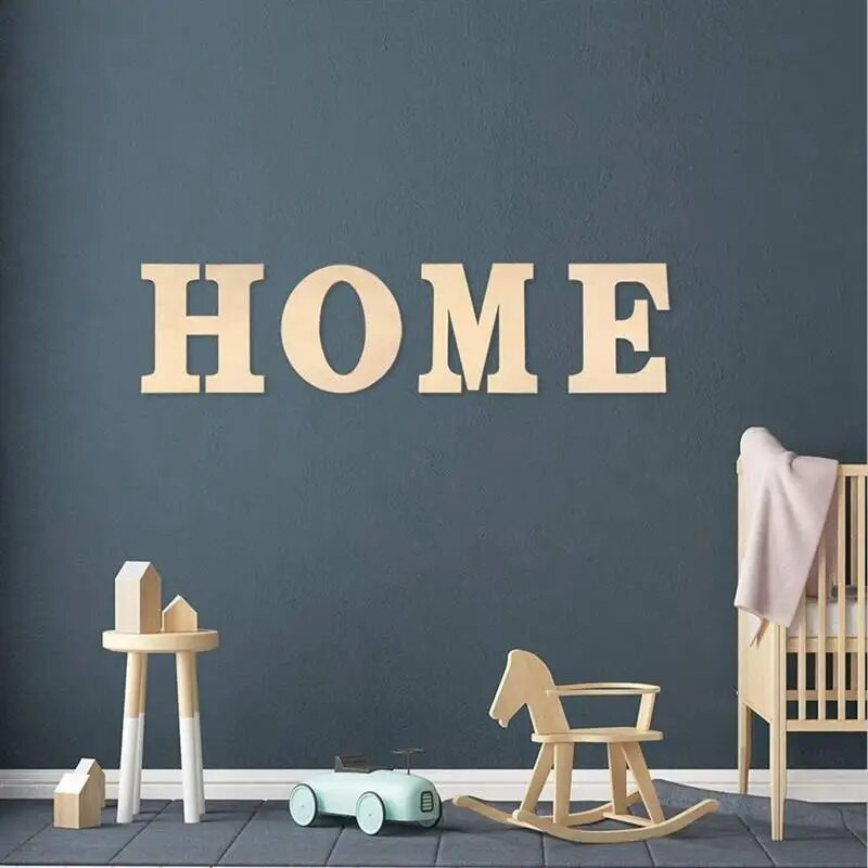 1kom 30cm Drvena slova Abecede u boji DIY Riječ Slovo Umjetnički zanati Dizajn imena Party Vjenčanje Home Decor Wall Art