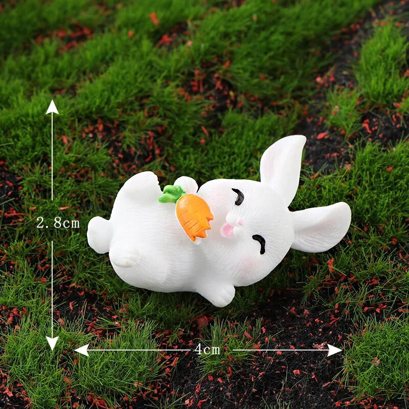 10 tk Mikromaastiku kaunistused lihavõttepühade jänes paradiis vaik loomad kujukesed multikad jänku aiandus miniatuurid kaunistus