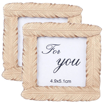 2 Pcs Wedding Photo Frame Folder Small Frames Gold European and American Mini Picture