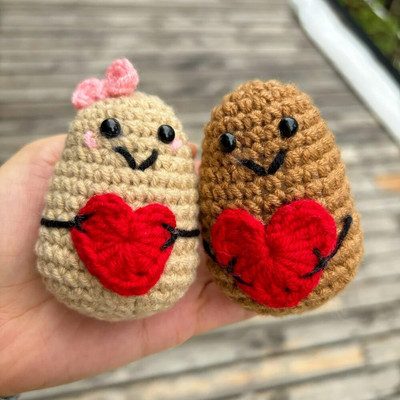 Komplet za heklanje Positive Potato Dodaci za heklanje Ukrasi od umjetnog voća Ručno izrađeni stolni dekor Positive Poo Smiješni darovi za djecu