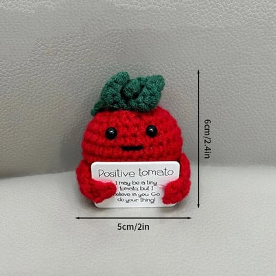 Komplet za heklanje Positive Potato Dodaci za heklanje Ukrasi od umjetnog voća Ručno izrađeni stolni dekor Positive Poo Smiješni darovi za djecu