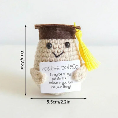 Komplet za heklanje Positive Potato Dodaci za heklanje Ukrasi od umjetnog voća Ručno izrađeni stolni dekor Positive Poo Smiješni darovi za djecu