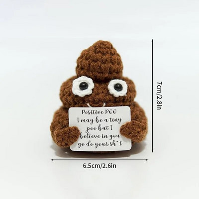 Komplet za heklanje Positive Potato Dodaci za heklanje Ukrasi od umjetnog voća Ručno izrađeni stolni dekor Positive Poo Smiješni darovi za djecu