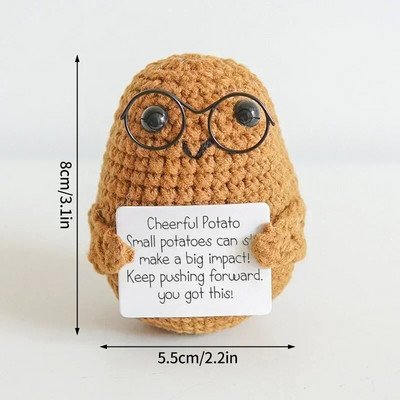 Komplet za heklanje Positive Potato Dodaci za heklanje Ukrasi od umjetnog voća Ručno izrađeni stolni dekor Positive Poo Smiješni darovi za djecu