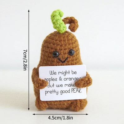 Komplet za heklanje Positive Potato Dodaci za heklanje Ukrasi od umjetnog voća Ručno izrađeni stolni dekor Positive Poo Smiješni darovi za djecu