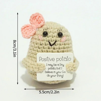 Komplet za heklanje Positive Potato Dodaci za heklanje Ukrasi od umjetnog voća Ručno izrađeni stolni dekor Positive Poo Smiješni darovi za djecu