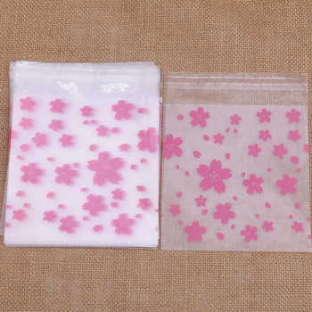 Clear Sakura Candy Cookies Σακούλες Συσκευασίας Πλαστική Αυτοκόλλητη Σακούλα Ζαχαροπλαστικής Fondant 7/8/10x14cm