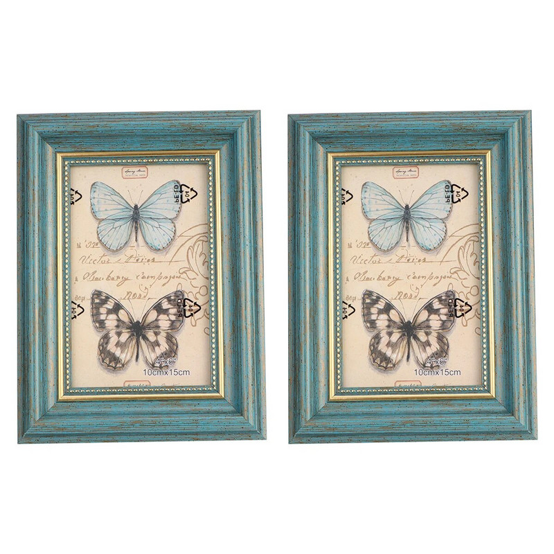 2 tk magamistoa kaunistus isikupärastatud fotoraam kodu lauaarvuti puidust lihtsad vanaaegsed pildiraamid