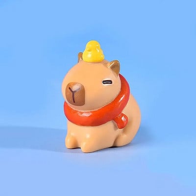Ρητίνη Μινιατούρα Capybara Figurines Πολύχρωμα DIY Cartoon Capybara αξεσουάρ αγαλμάτων Στολίδι αυτοκινήτου Μίνι ειδώλιο ζώων