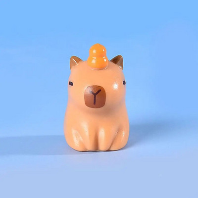 Ρητίνη Μινιατούρα Capybara Figurines Πολύχρωμα DIY Cartoon Capybara αξεσουάρ αγαλμάτων Στολίδι αυτοκινήτου Μίνι ειδώλιο ζώων