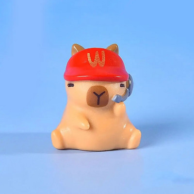 Ρητίνη Μινιατούρα Capybara Figurines Πολύχρωμα DIY Cartoon Capybara αξεσουάρ αγαλμάτων Στολίδι αυτοκινήτου Μίνι ειδώλιο ζώων