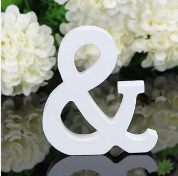 11CM Letras Свободно стояща дървена азбука Бели дървени букви Домашен декор Сватбена декорация Направи си сам персонализиран дизайн на име