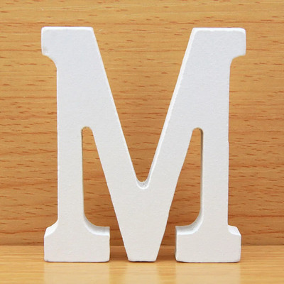 11CM Letras Samostojeća drvena abeceda Bijela drvena slova Dekoracija doma Ukrasi za vjenčanje DIY Personalizirani dizajn imena