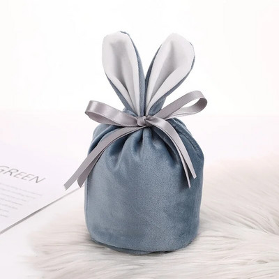 1db Ékszer húsvéti bársony tasakos táskák Luxus bársony ajándéktasakok gyöngysorral Karácsonyi Születésnapi Party Sütemények Cukorkatáskák