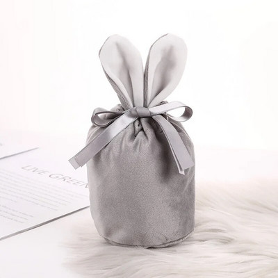 1db Ékszer húsvéti bársony tasakos táskák Luxus bársony ajándéktasakok gyöngysorral Karácsonyi Születésnapi Party Sütemények Cukorkatáskák