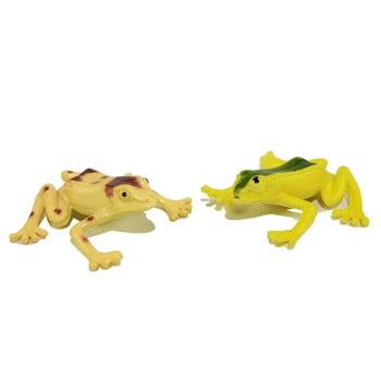 12/24 ΤΕΜ. Τεχνητή απομίμηση ζώων Μίνι στολίδια κήπου με βάτραχο Ζωντανά Fake Frogs Bonsai Διακόσμηση σπιτιού
