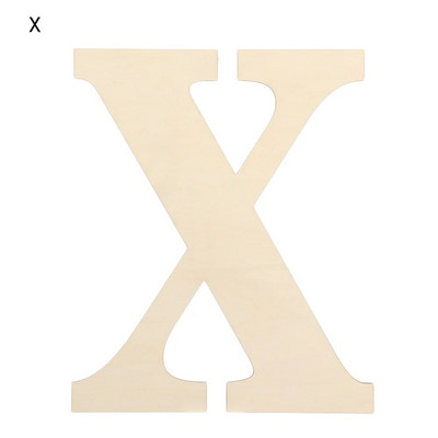 30 cm DIY tühi värvitav puidust käsitöö kodukaunistus peotarbed seinaukse kaunistused lõpetamata tähestik puidust tähed