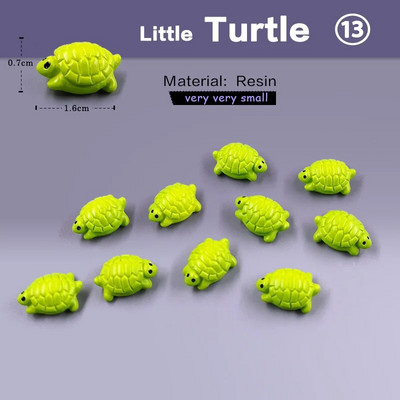 10 db Mókus Róka Nyúl Juh Kacsa Disznó Macska Ló Béka Teknős Kígyó Koala Figura Miniatűr Tündér Kertdísz Kiegészítők