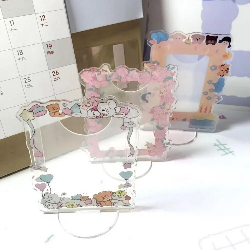 Prekrasan držač za fotokarticu, šarmantni okvir za fotografije, valoviti rub, ukrasni mali stalak za kartice, zvijezda od 3 inča