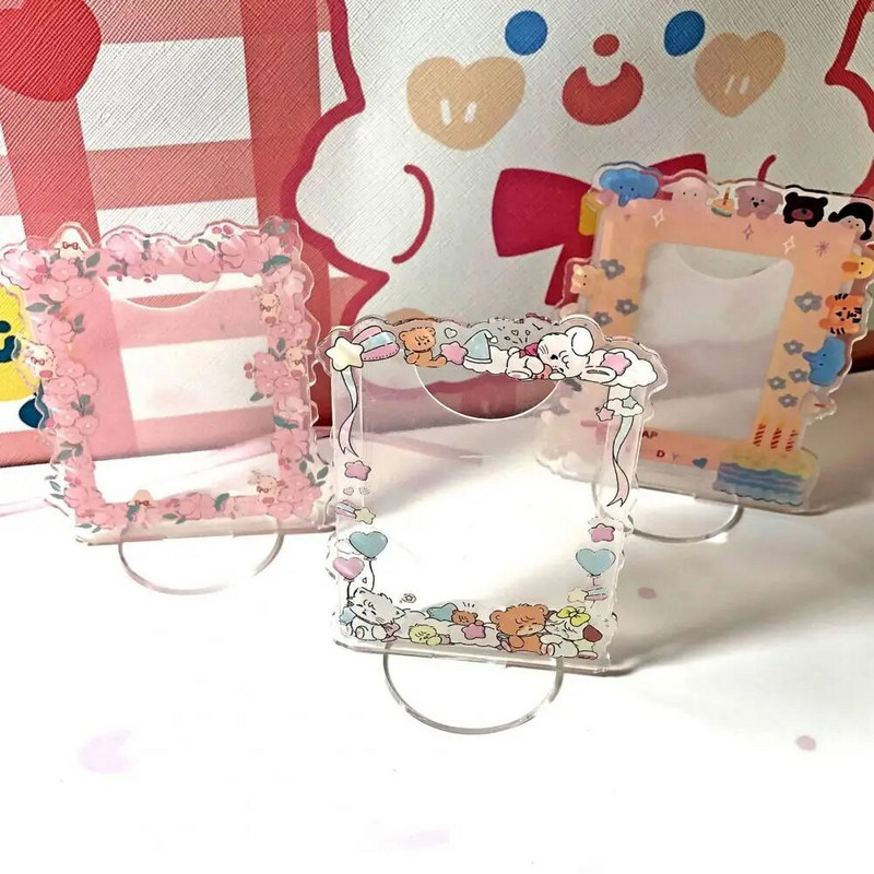 Prekrasan držač za fotokarticu, šarmantni okvir za fotografije, valoviti rub, ukrasni mali stalak za kartice, zvijezda od 3 inča