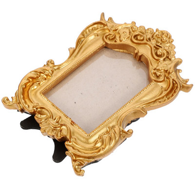 Frame Photo Picture Holder Frames Vintage Display Tabletop Gold Desktop Rustic Wedding Decorative Memorial Baroque Ornate