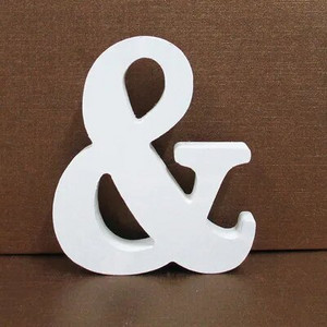 10CM bijelo drveno slovo engleske abecede DIY personalizirano ime Dizajn Umjetnički obrt Samostojeće Srce Party Wedding Home Decor