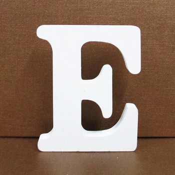 10CM бяла дървена буква Английска азбука Направи си сам персонализирано име Дизайн Art Craft Свободностоящо парти сърце Сватбен домашен декор