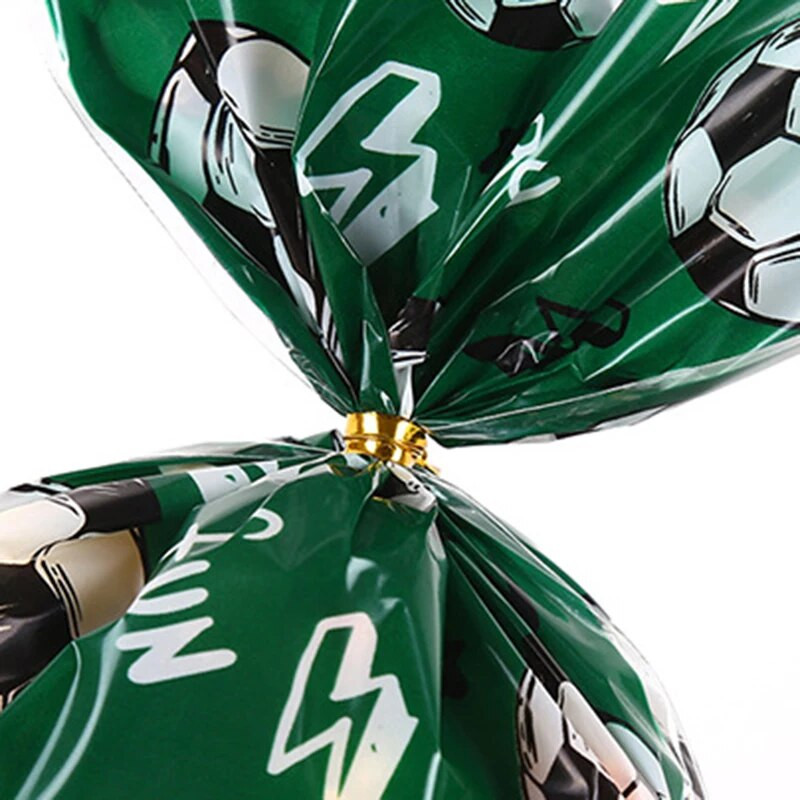 50 vnt Futbolo teminiai dovanų pakavimo maišeliai Futbolo saldainių krepšiai sausainių spragėsių maišeliai gerbėjų vakarėlių krepšeliai berniukų gimtadienio dekoravimui