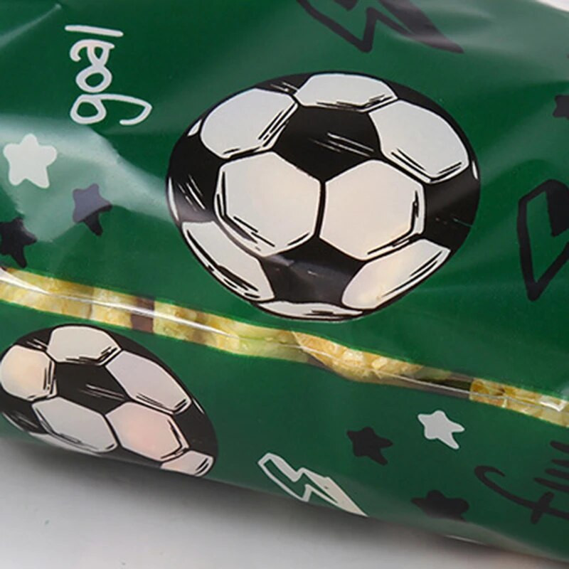 50 vnt Futbolo teminiai dovanų pakavimo maišeliai Futbolo saldainių krepšiai sausainių spragėsių maišeliai gerbėjų vakarėlių krepšeliai berniukų gimtadienio dekoravimui