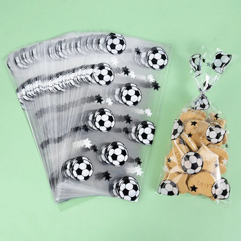 Чанта за бонбони за футболно парти с усукани връзки Деца Момчета Рожден ден Спорт Футболна тематична парти Декорация Подаръчна чанта за опаковане