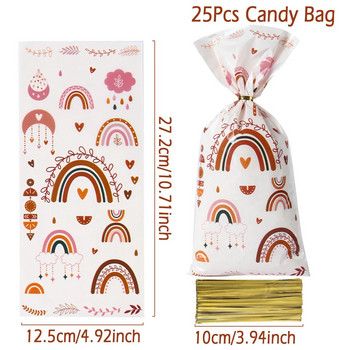 Bohemian Rainbow Goody Bag Торбички с бонбони Декорация за парти за рожден ден Деца Възрастни Сватба Парти на открито Парти за рожден ден Консумативи Декорация за бебешки душ