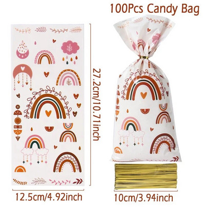 Bohemian Rainbow Goody Bag Kommikotid Sünnipäevapeo Sisustus Lapsed Täiskasvanud Pulmad Õues toimuvad sünnipäevatarbed Baby Shower Decor