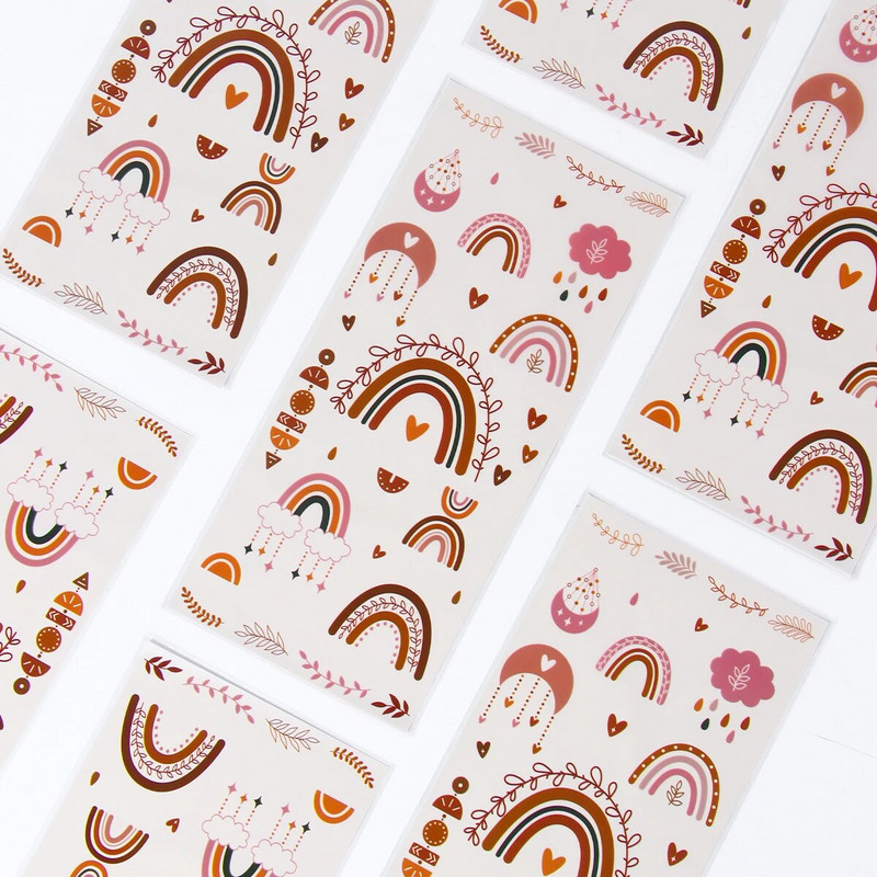 Bohemian Rainbow Goody Bag Kommikotid Sünnipäevapeo Sisustus Lapsed Täiskasvanud Pulmad Õues toimuvad sünnipäevatarbed Baby Shower Decor