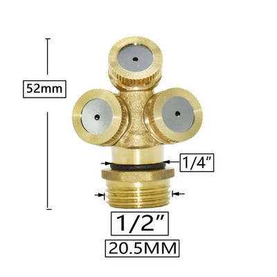 Farm Garden vario purkštuvo antgalis 1/2/3/4 purkštuko galvutė Žemės ūkis šiltnamio efektą sukeliančių pesticidų rūko purškimo purkštuvas 1/4 1/2" sriegis