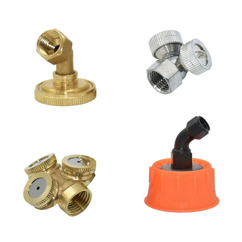 Farm Garden vario purkštuvo antgalis 1/2/3/4 purkštuko galvutė Žemės ūkis šiltnamio efektą sukeliančių pesticidų rūko purškimo purkštuvas 1/4 1/2" sriegis